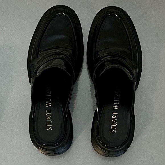 Stuart Weitzman Soho Mule Slip-on Loafer Lug Sole Black Women's Size 6 / 36.5 - Picture 8 of 12